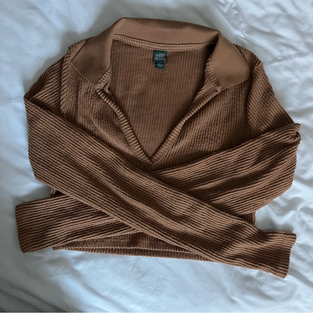 Tan Cropped Sweater